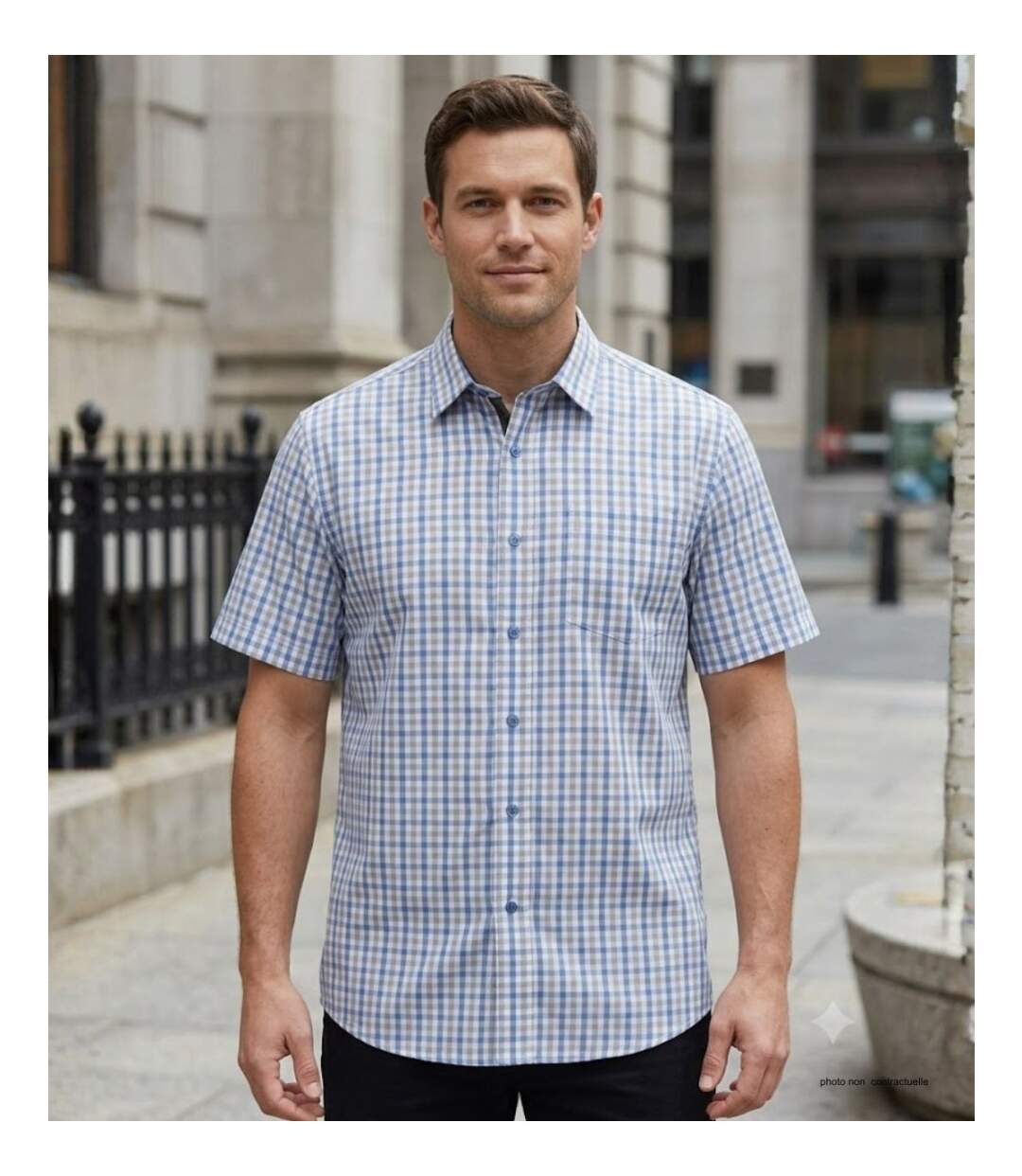 Chemise manches courtes 1 poche poitrine CH4041-5