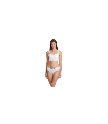 Womens/ladies Modern Flex Stretch Thong White Adidas