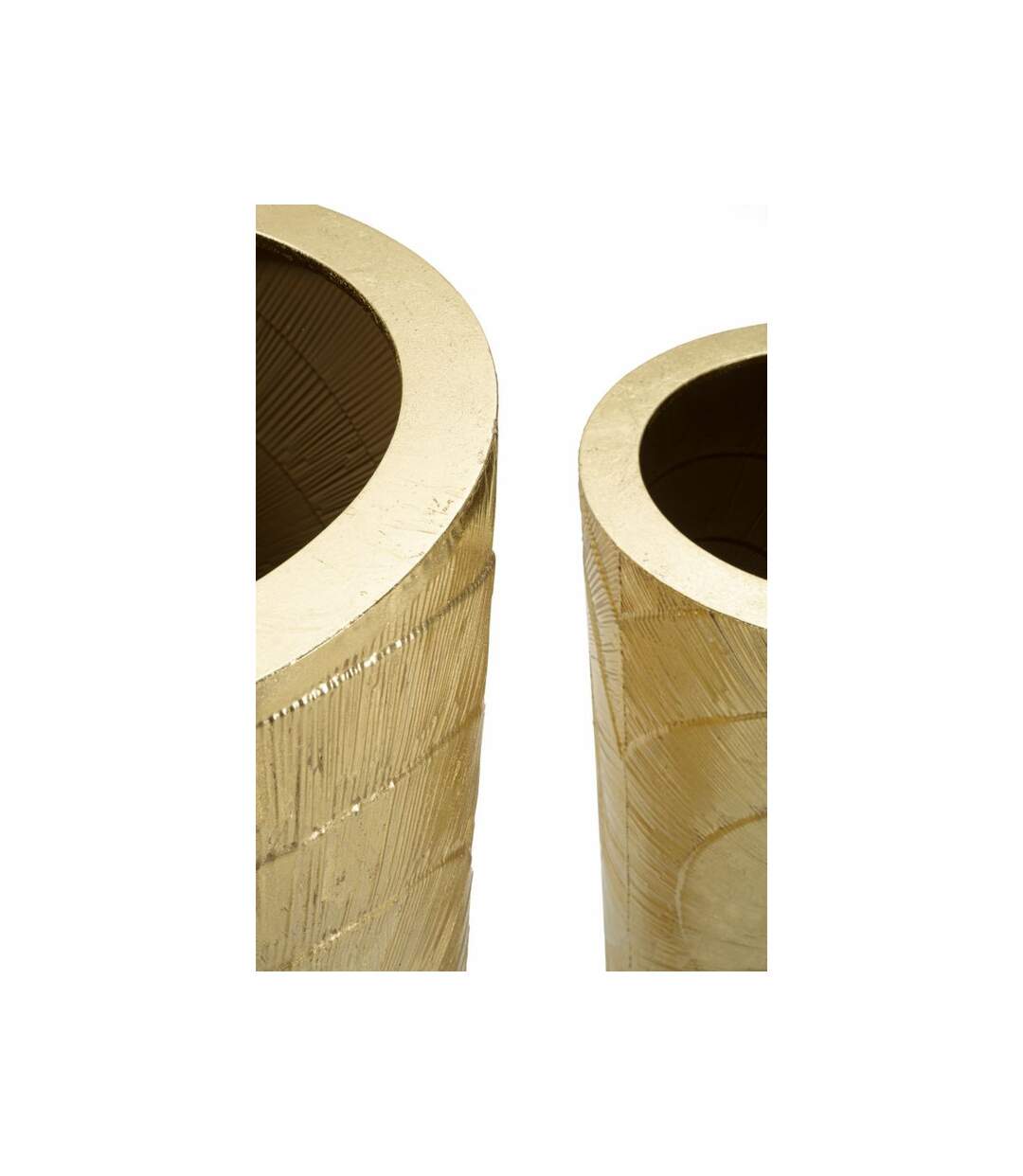 Lot de 3 Vases en Métal Goldely 114cm Or-4