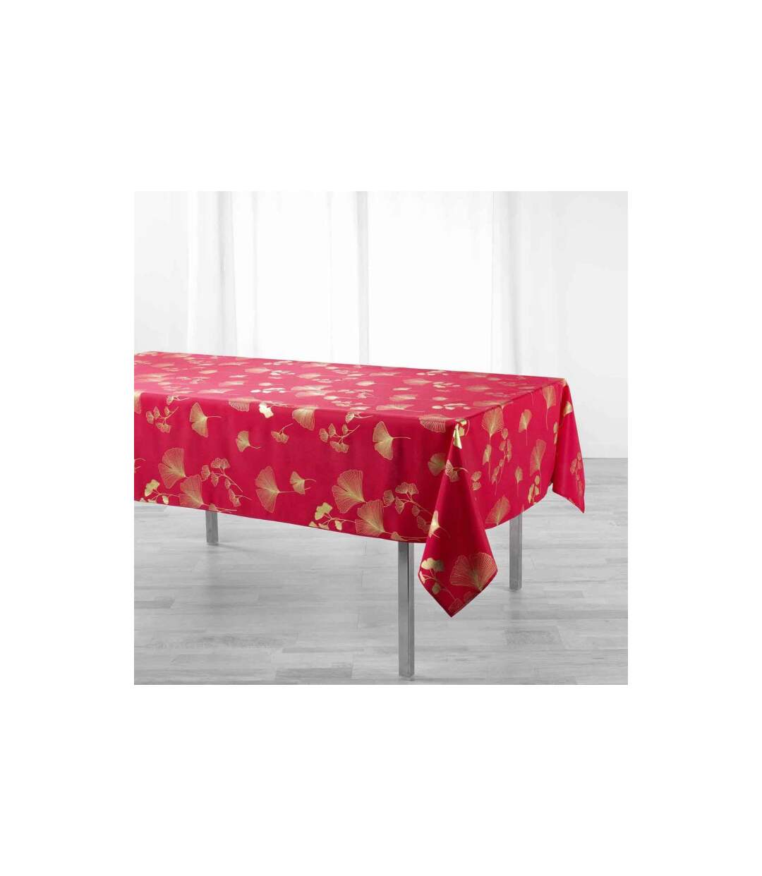 Nappe Imprimée Bloomy 150x240cm Rouge-1