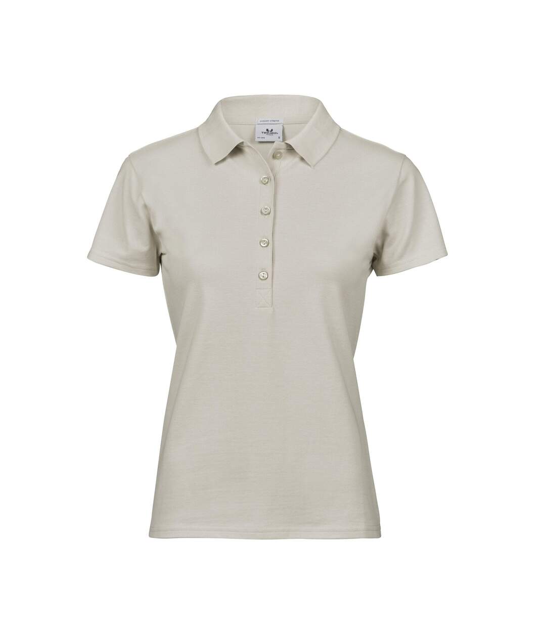 Womens/ladies Luxury Stretch Short Sleeve Polo Shirt Cement Tee Jays-1