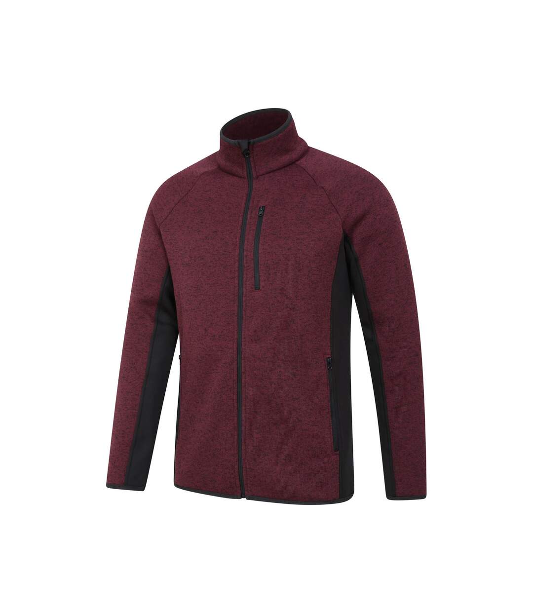 Mens Treston Full Zip Fleece Jacket Burgundy Mountain Warehouse-3