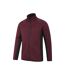 Mens Treston Full Zip Fleece Jacket Burgundy Mountain Warehouse-3