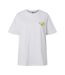 T-Shirt blanc femme pieces citron-1