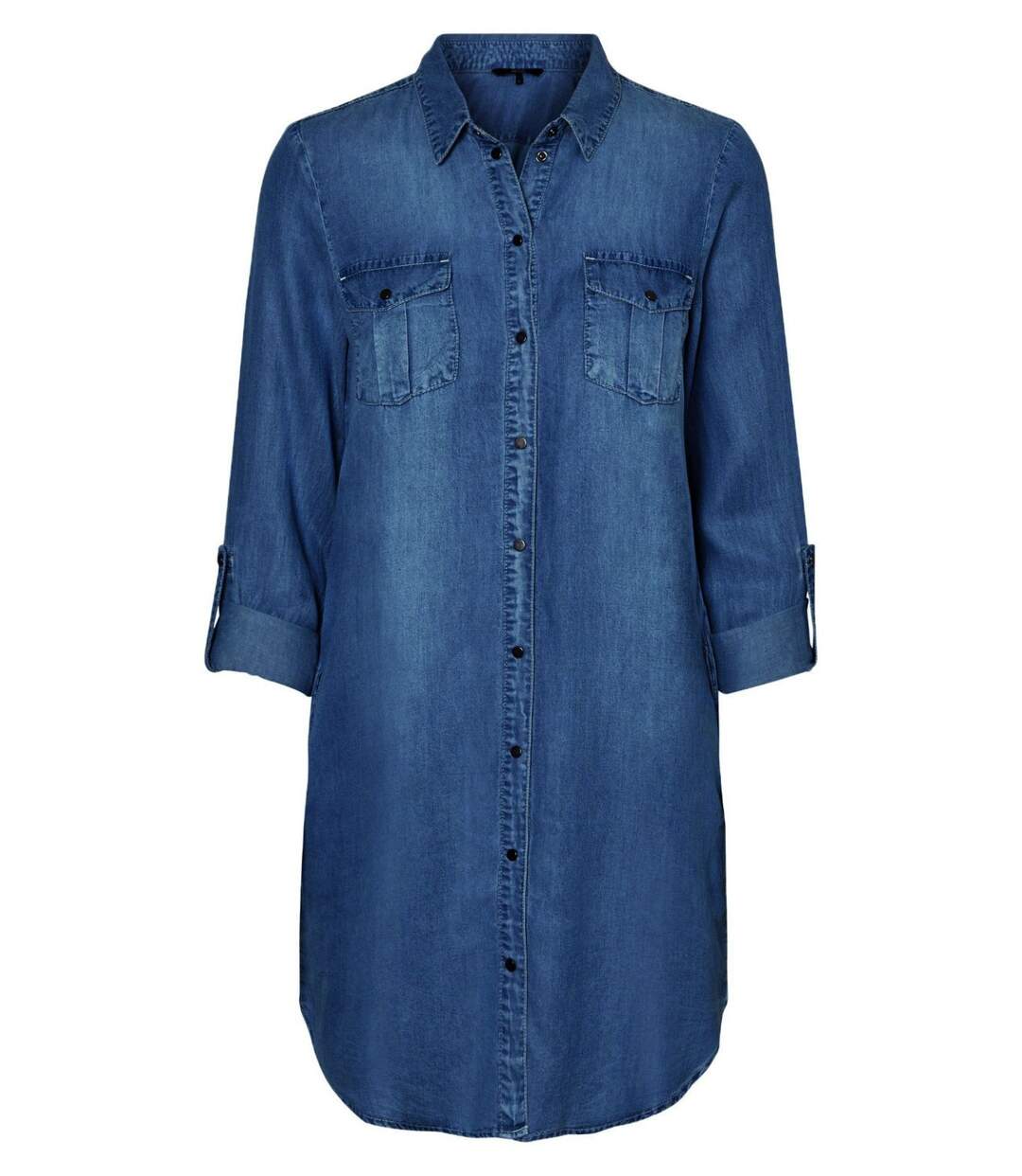 Robe courte en jean-4