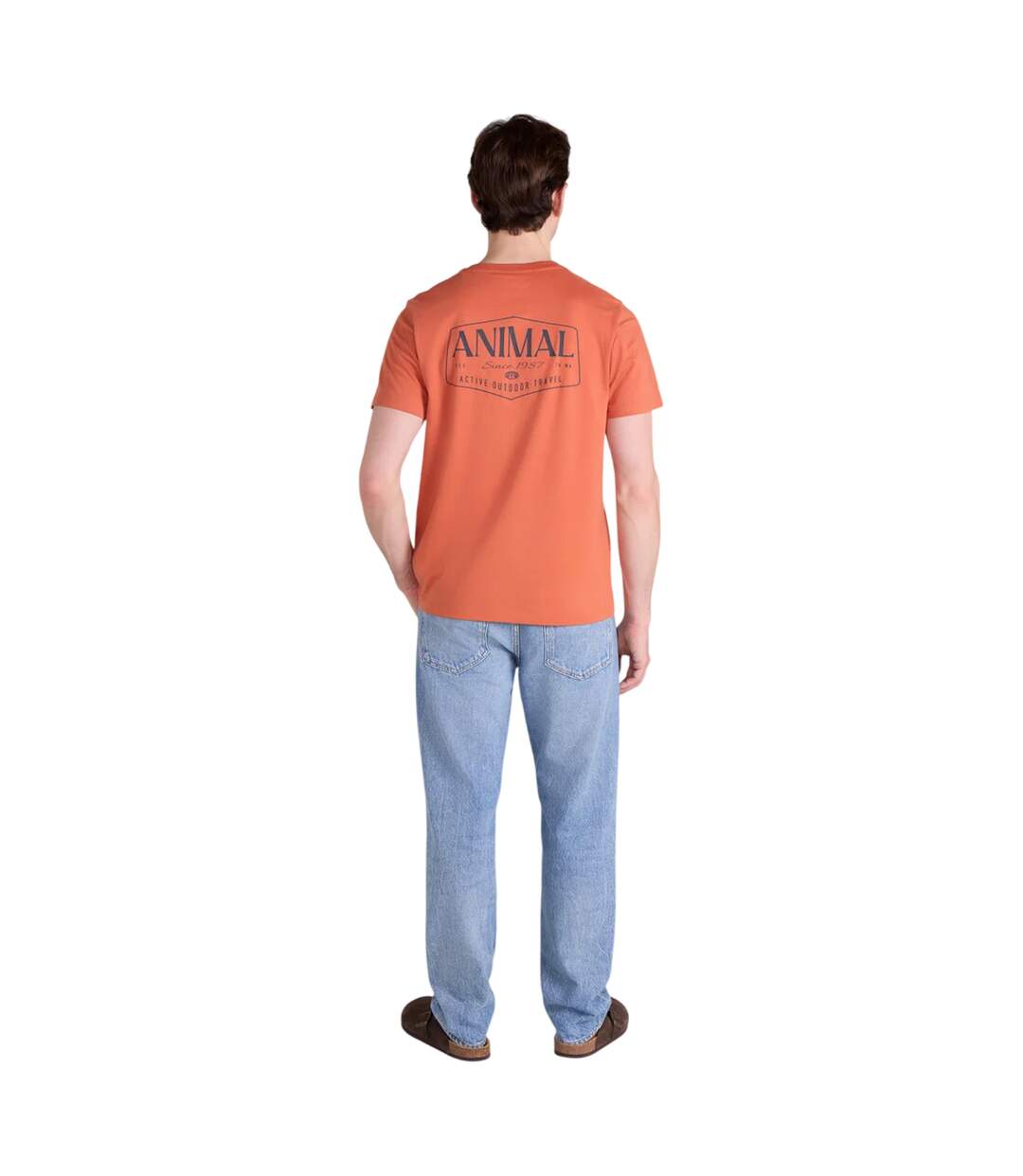 T-shirt Motif/style Imprimé Au Dos Jacob Homme Orange Vif Animal-4