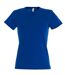 T-shirt manches courtes col rond - Femme - 11386 - bleu roi