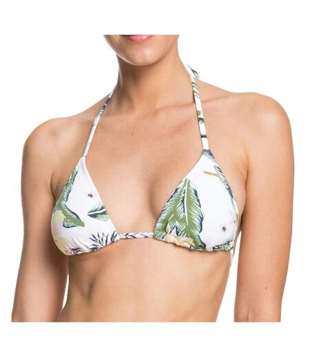 Haut de maillot de bain Blanc/Vert Femme Roxy Tikitri - XXL