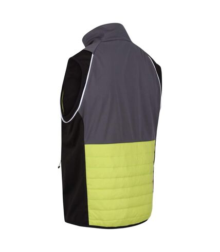 Regatta Mens Steren Hybrid Soft Shell Jacket (Seal Grey/Green Algae) - UTRG9163