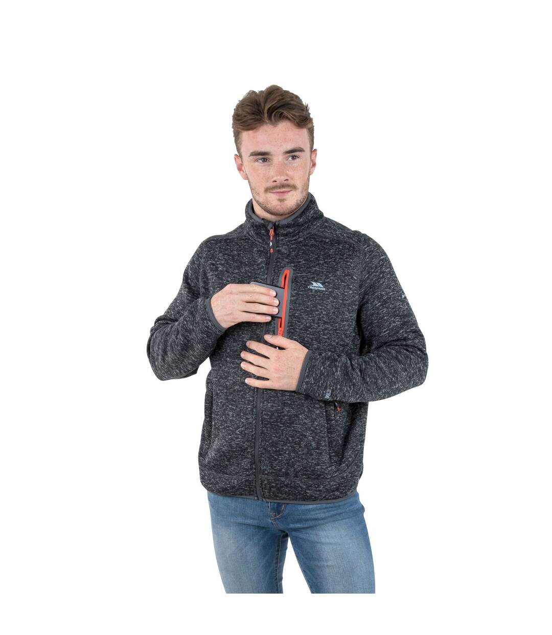 Trespass Mens Bingham Fleece Jacket (Black Marl) - UTTP4287