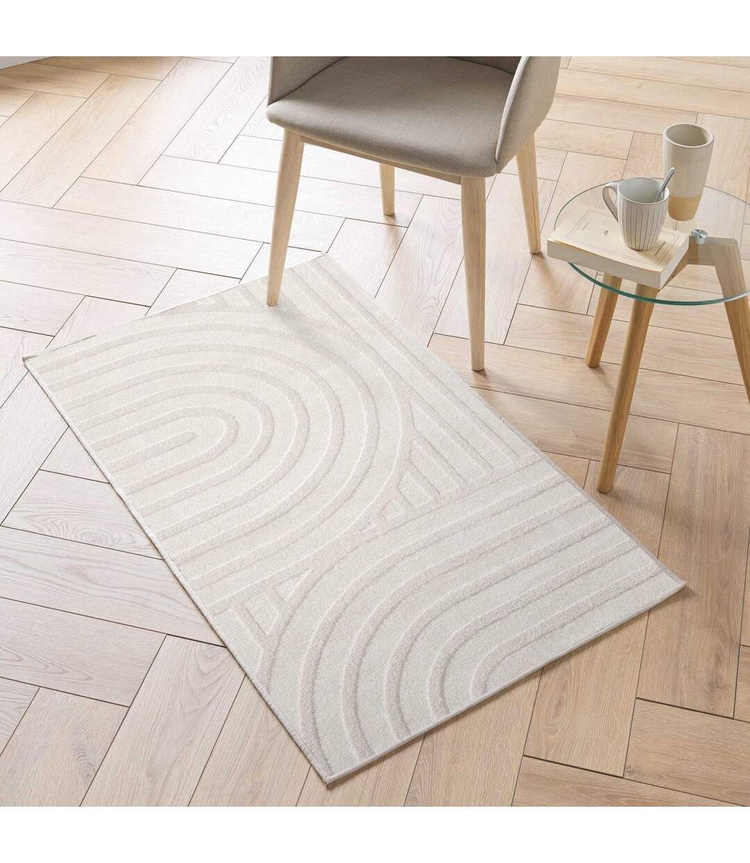 Tapis Déco en Relief Maximus 60x110cm Naturel-4