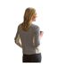 Womens/ladies Colour Block Textured Jumper Grey Marl Cream WoolOvers-2