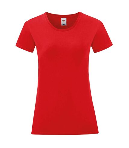 Fruit Of The Loom - T-shirt manches courtes ICONIC - Femme (Rouge) - UTBC4777