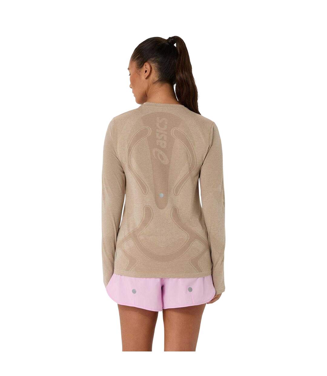 T-shirt Road Femme Gris Clair Asics-2