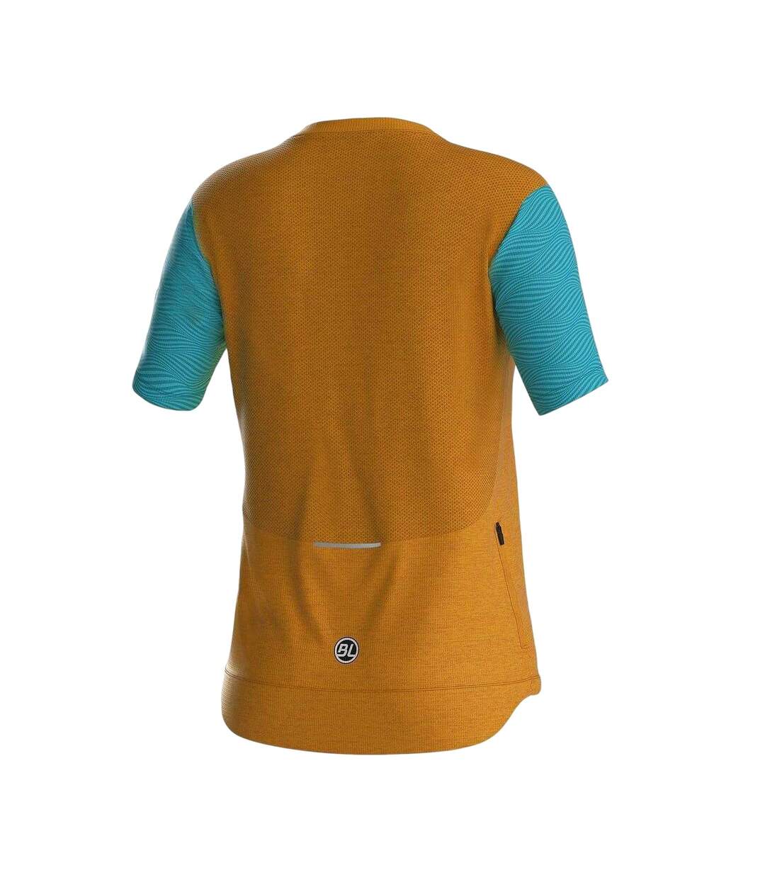 Maillot De Cyclisme Motif/style Blocs De Couleurs Femme Jaune Moutarde Bicycle Line-2