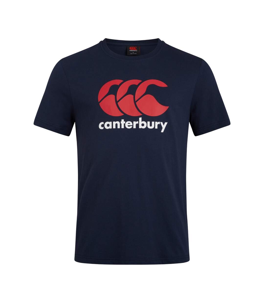Mens Logo Cotton Blend T-shirt Navy Canterbury-2
