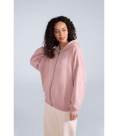 Veste à capuche idol femme rose clair Animal