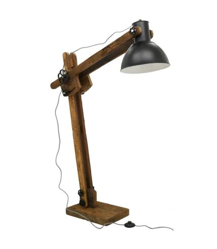 Lampe haute en bois recyclé et métal teinté Archi