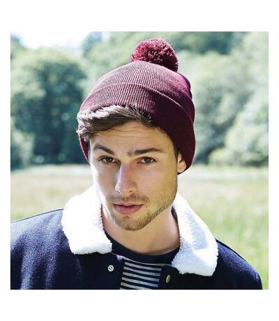 Beechfield Unisex Original Pom Pom Winter Beanie Hat (Burgundy) - UTRW3666