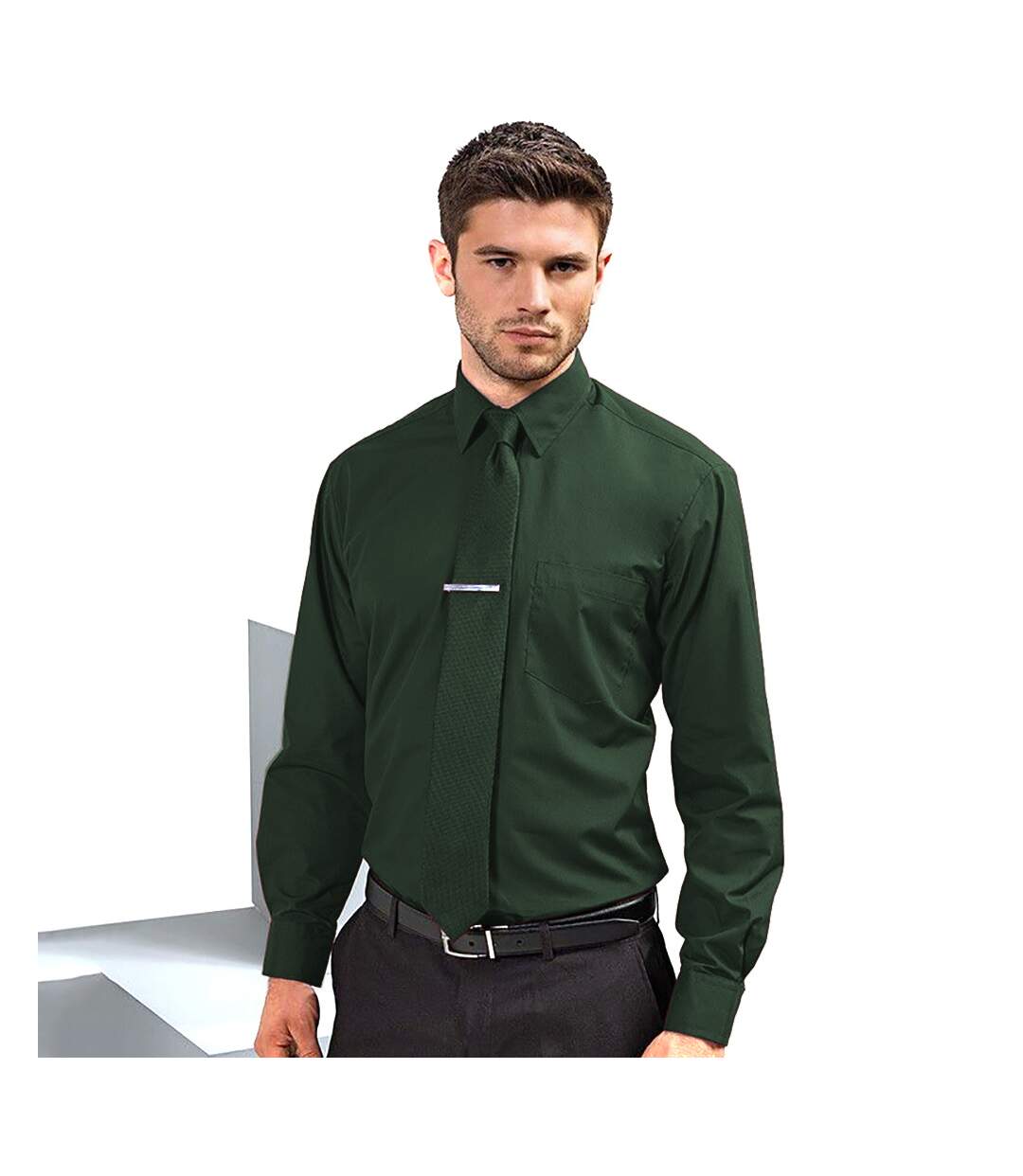 Chemise formelle  homme vert bouteille Premier