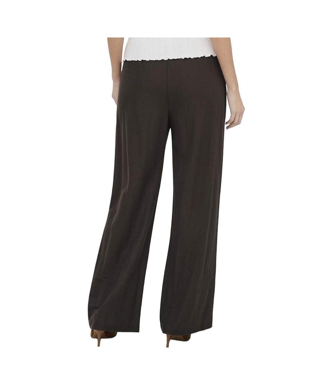 Pantalon fluide marron femme jdy leslie-2