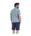 Pyjama court col rond homme Waffle Athena-3