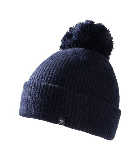 Bonnet Uni Motif/style Pompon Femme Bleu Marine Dare 2B
