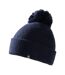 Bonnet Uni Motif/style Pompon Femme Bleu Marine Dare 2B-2
