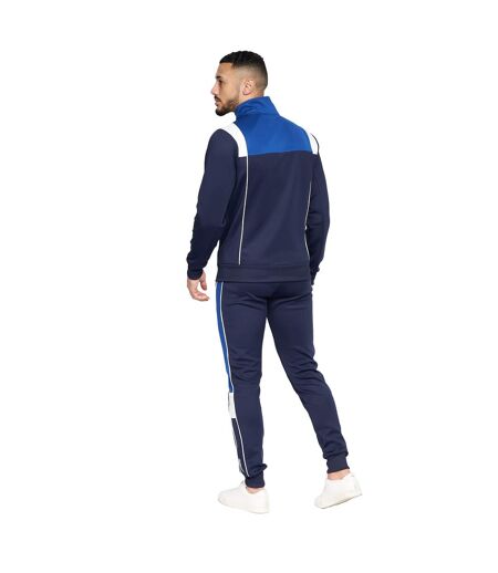 Mens Chinooks Tracksuit Navy Blue Crosshatch
