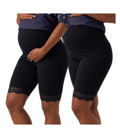 X2 Shorts de Grossesse Noir Femme Mamalicious Emma - M