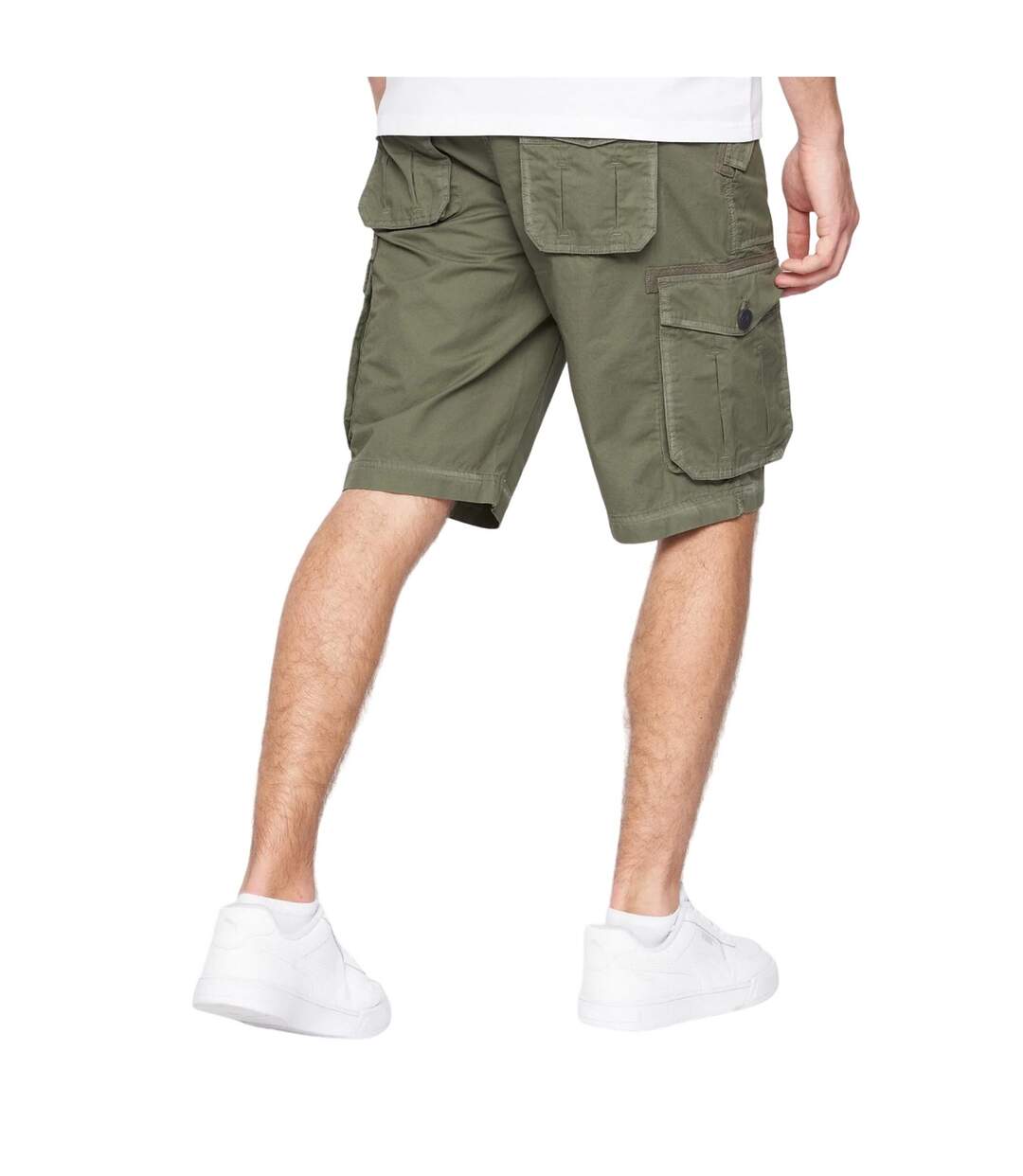 Short à poches kyron homme vert sombre Crosshatch-4