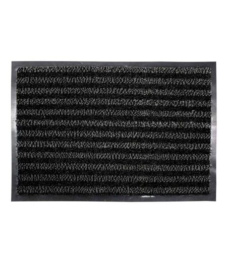 Tapis d'Entrée Grattoir Vallero 45x75cm Noir & Gris