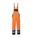 Mens contrast hi-vis safety bib and brace overall orange Portwest