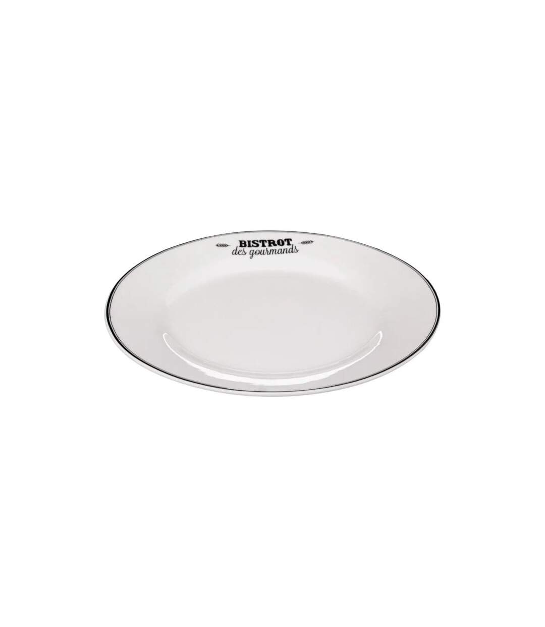 Lot de 6 Assiettes Plates Bistrot 26cm Blanc-2