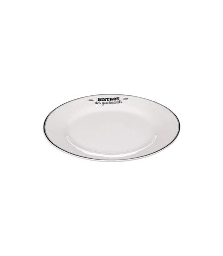 Lot de 6 Assiettes Plates Bistrot 26cm Blanc
