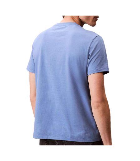 T-Shirt bleu homme calvin klein jeans badge 30s jersey-bright - l