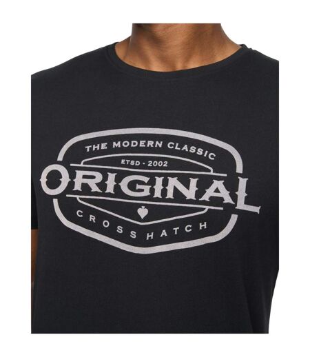 T-shirt Traptons Homme Noir Crosshatch