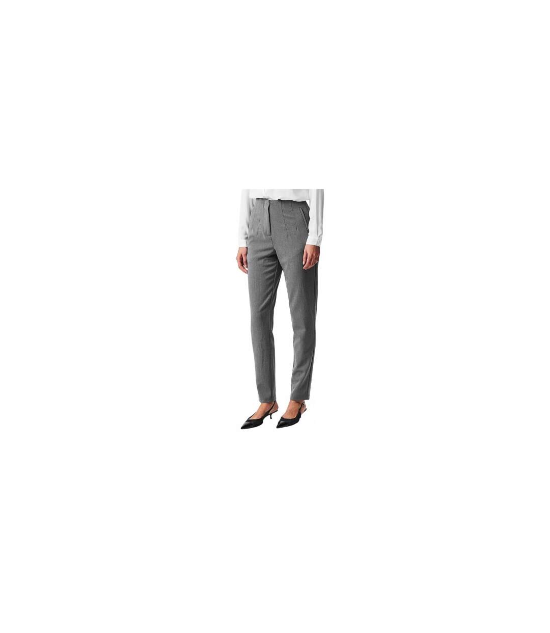 Pantalon Vivarone Femme Gris Moyen Vila-1