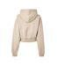 Womens/ladies Eastside Cropped Fleece Jacket Oxford Tan PE Nation-3