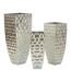 Lot de 3 Vases en Métal Argy 90cm Argent-3