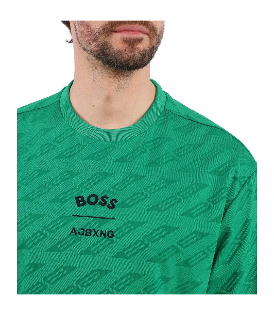 Mens Ajbxng Talboa All-over Print T-shirt Green Boss-4