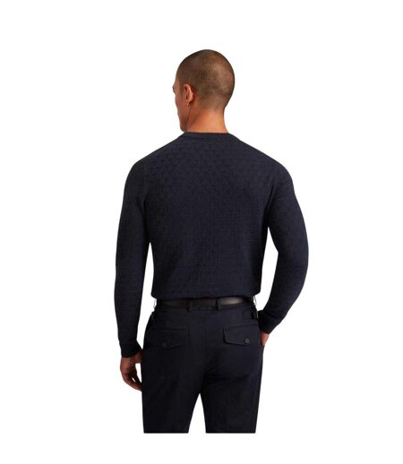 Pull Motif/style Points De Couture Homme Bleu Marine Ted Baker