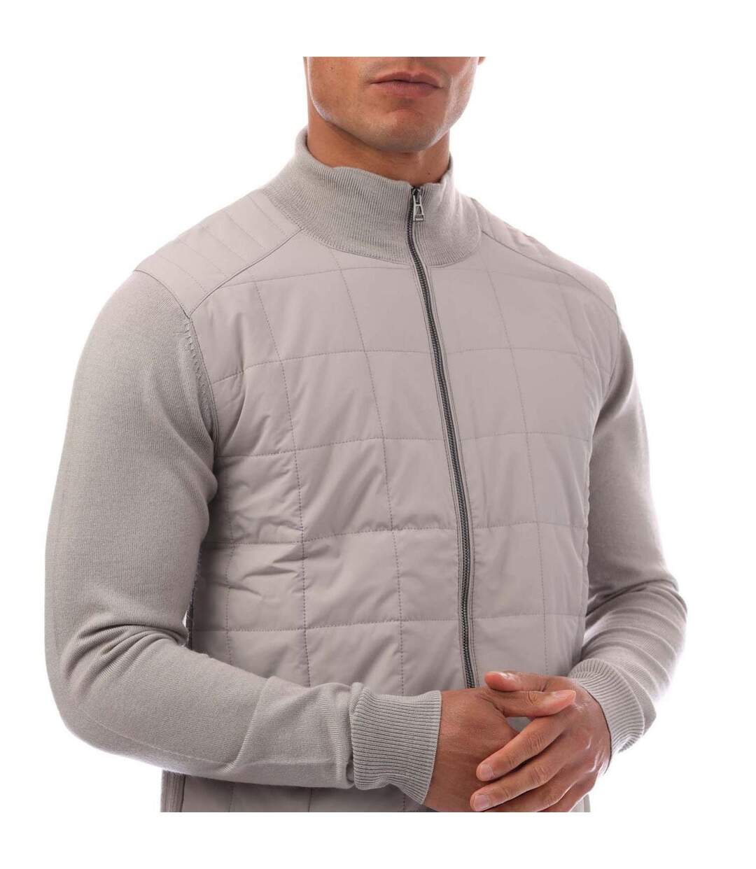 Mens Full Zip Cardigan Grey Belstaff-4