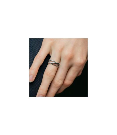 Sterling Silver Adjustable Stackable Geometric Angle Cut Boho Hexagon Ring