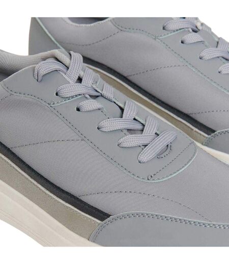 Mens Ariba Textile Trainers Grey Threadbare