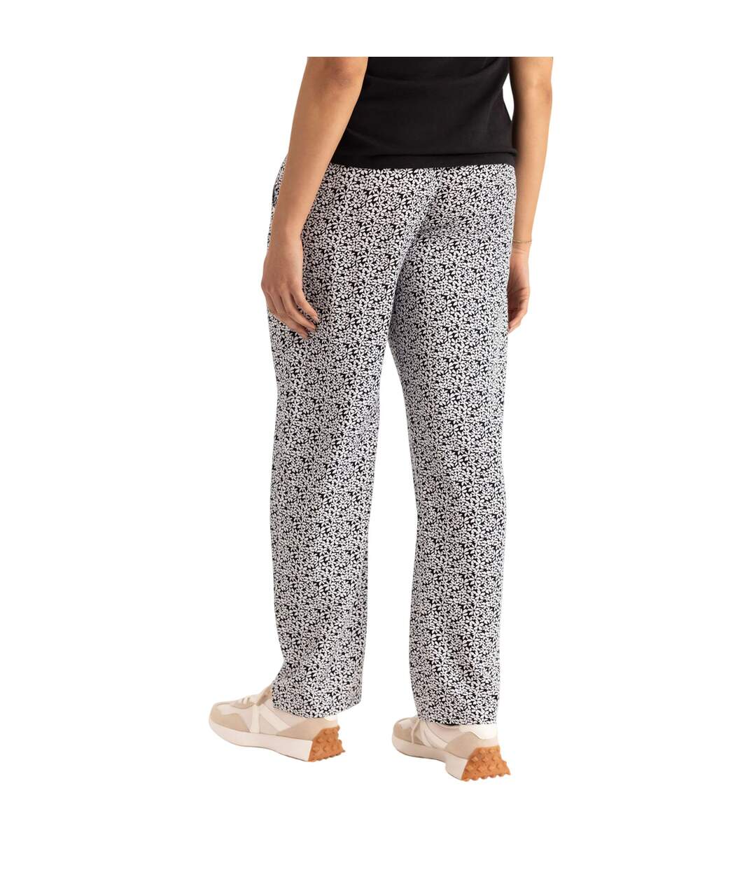 Womens/ladies Kelowna Floral Trousers Black Trespass-1