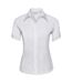 Russell Collection Ladies/Womens Short Sleeve Ultimate Non-Iron Shirt (White) - UTBC1036