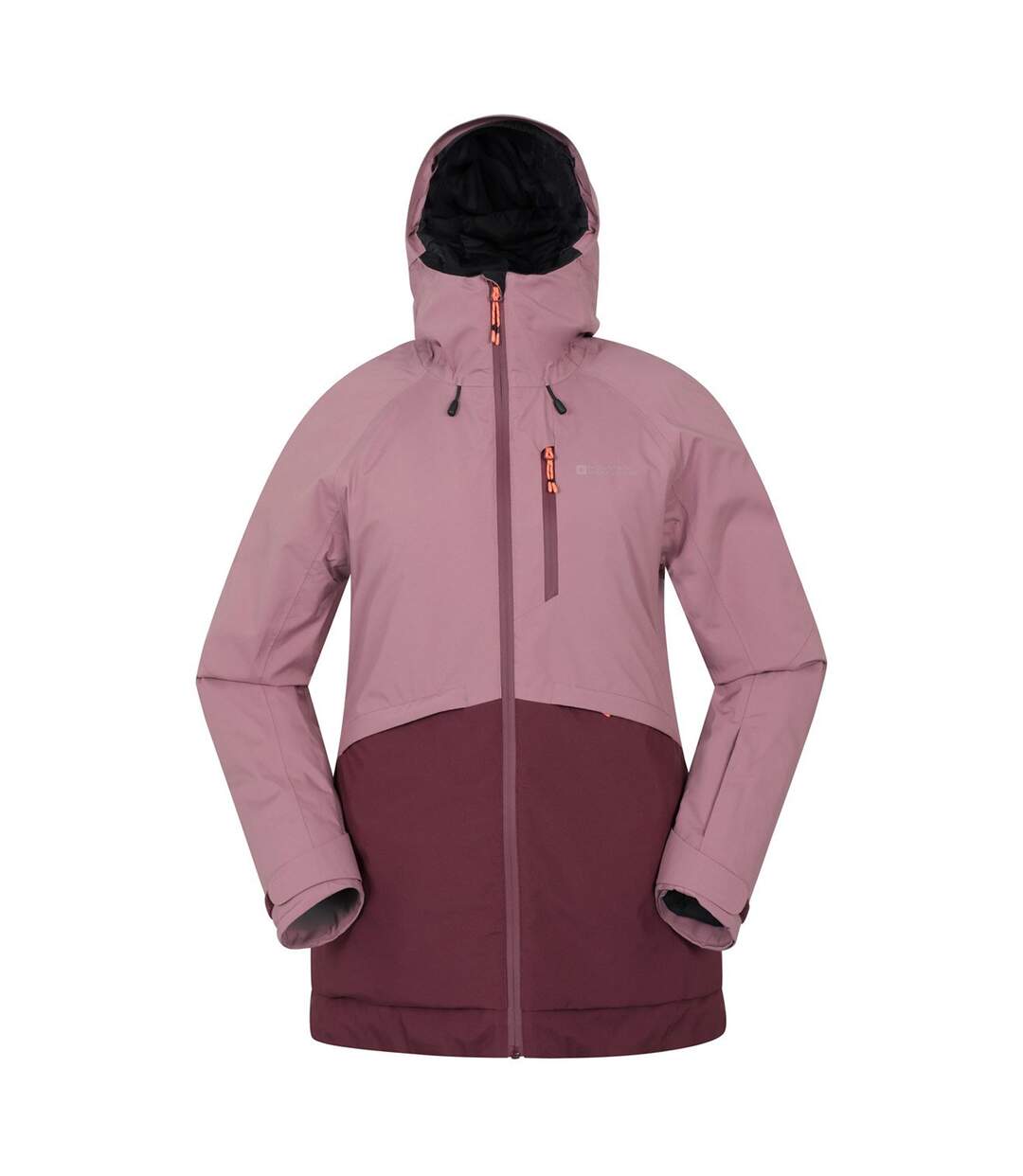 Womens/ladies Alpine Waterproof Padded Ski Jacket Dusky Purple Mountain Warehouse-2