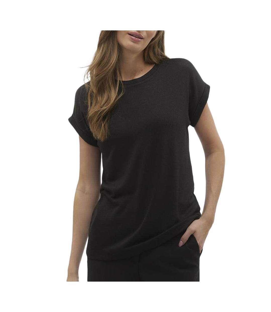 T-Shirt Noir Femme Vero Moda Brianna 10291353 - M-1