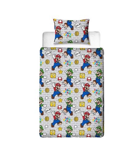 Reversible Duvet Set Multicoloured Super Mario